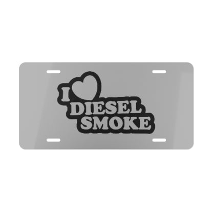 I Heart Diesel Smoke Grey Vanity Plate