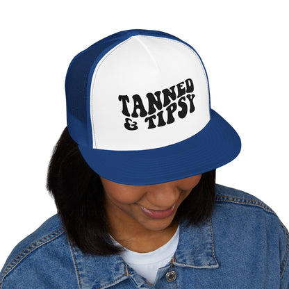 Tanned & Tipsy 5 Panel Trucker Cap (Embroidery)