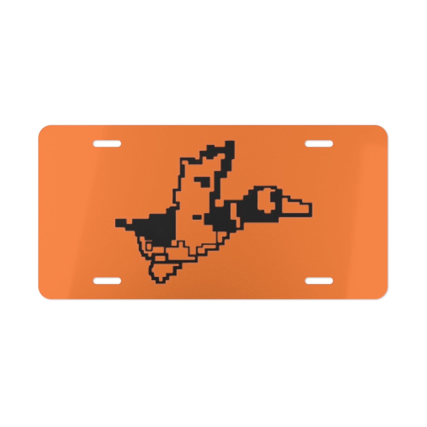 8-bit Duck Hunter Orange Vanity Plate