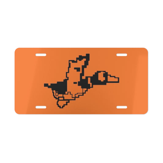 8-bit Duck Hunter Orange Vanity Plate