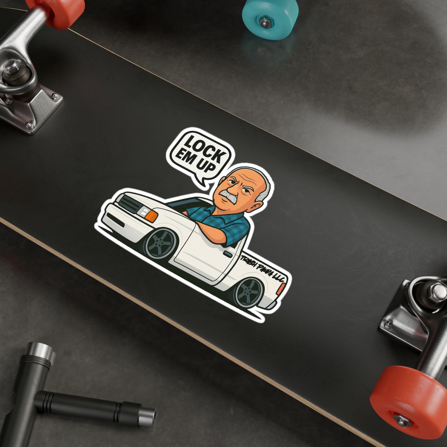 Lock Em Up Lowered Truck Vinyl Decal