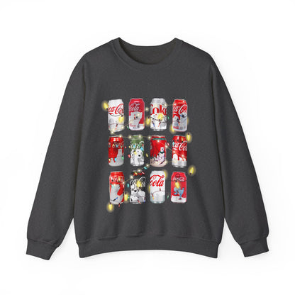 Christmas Light Polar Bear Coke Sweatshirt Unisex Heavy Blend™ Crewneck Sweatshirt