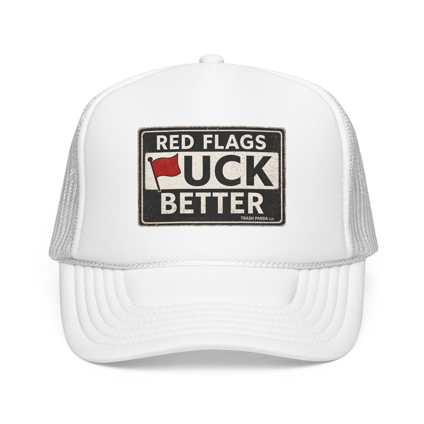 Red Flags F Better Foam Trucker Hat (Printed)