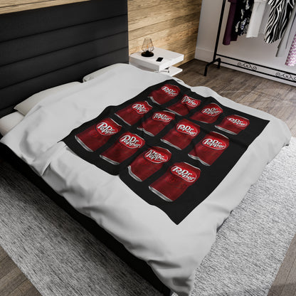 Dr Pepper Velveteen Plush Blanket