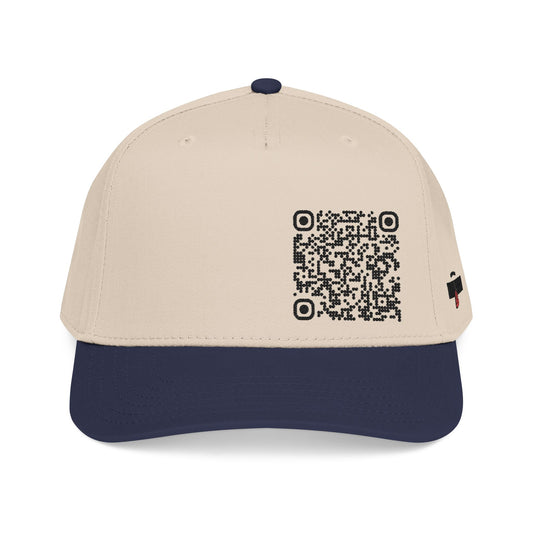 SHOW ME THEM TITTIES QR Code Mid Profile Baseball Cap
