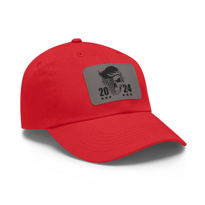 Trump 2024 Hat with Leather Patch (Rectangle)