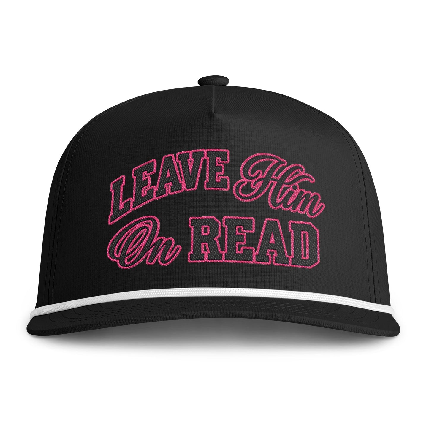 Leave Him On Read Sunwashed Rope Cap (Embroidery)