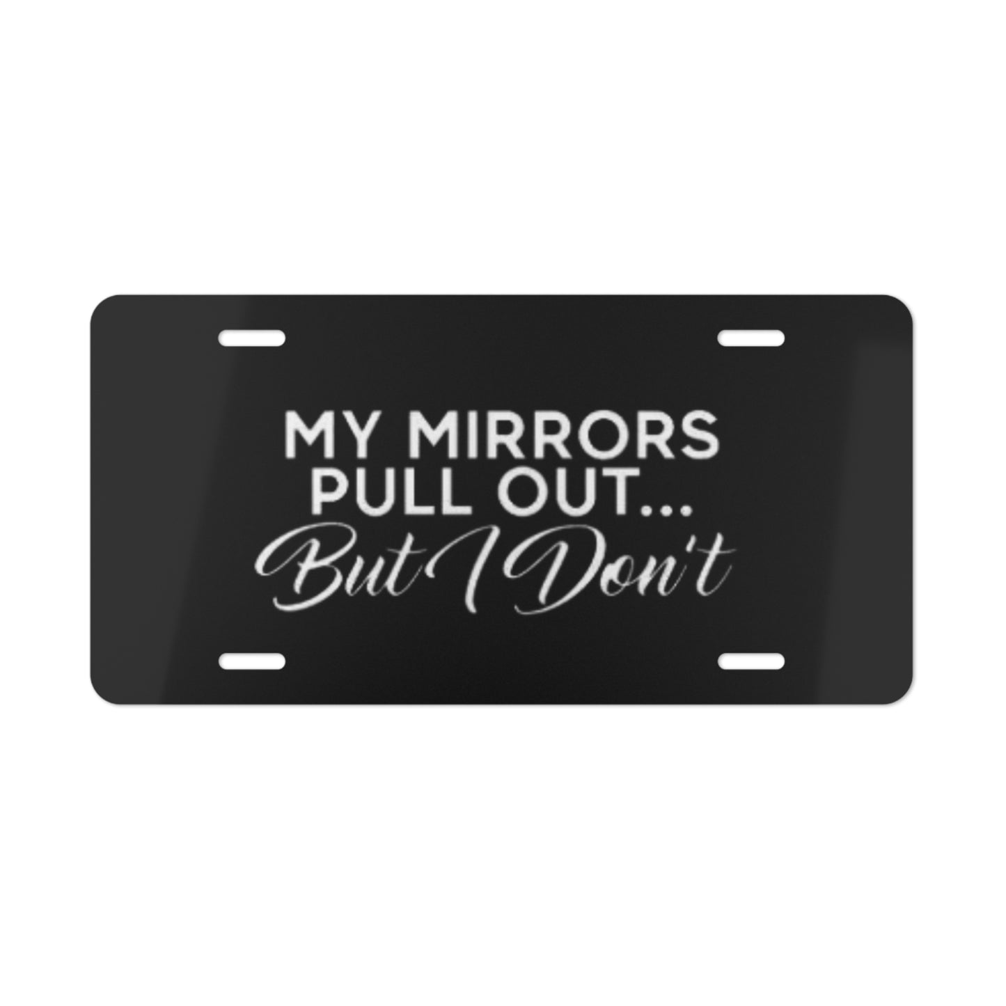 My Mirrors Pull Out Black Vanity Plate