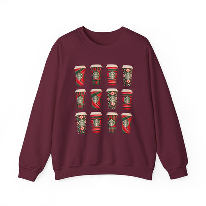 2023 Starbucks Christmas Sweatshirt Unisex Heavy Blend™ Crewneck Sweatshirt