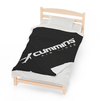 Cummins Airlines Velveteen Plush Truck Blanket