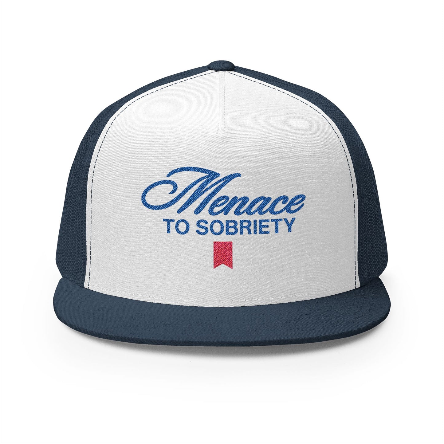 Menace To Sobriety 5 Panel Trucker Cap (Embroidery)