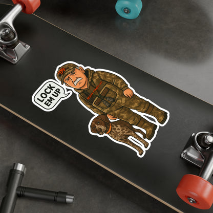 Lock Em Up Hunting Dog Kiss-Cut Vinyl Decals