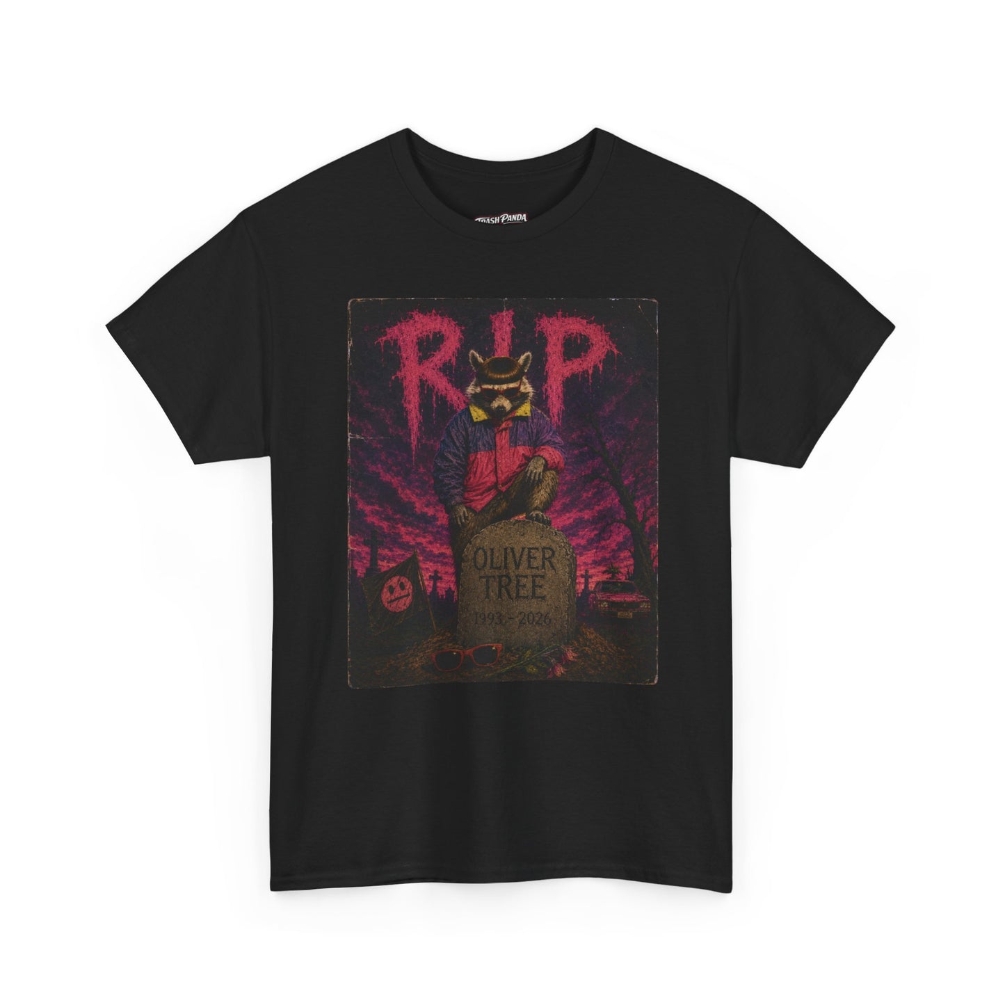 RIP Oliver T Trash Panda Tribute Unisex Heavy Cotton Tee