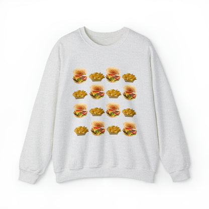 Burger & Fries Sweatshirt Unisex Heavy Blend™ Crewneck Sweatshirt