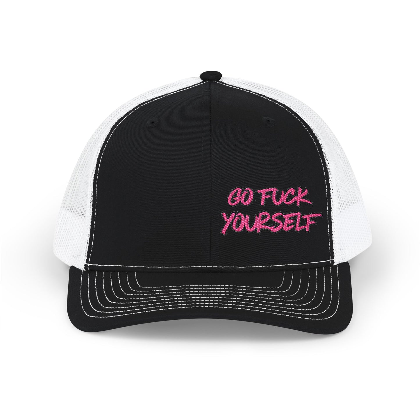 Go F Yourself (PINK) Richardson 112 Snapback Trucker Cap