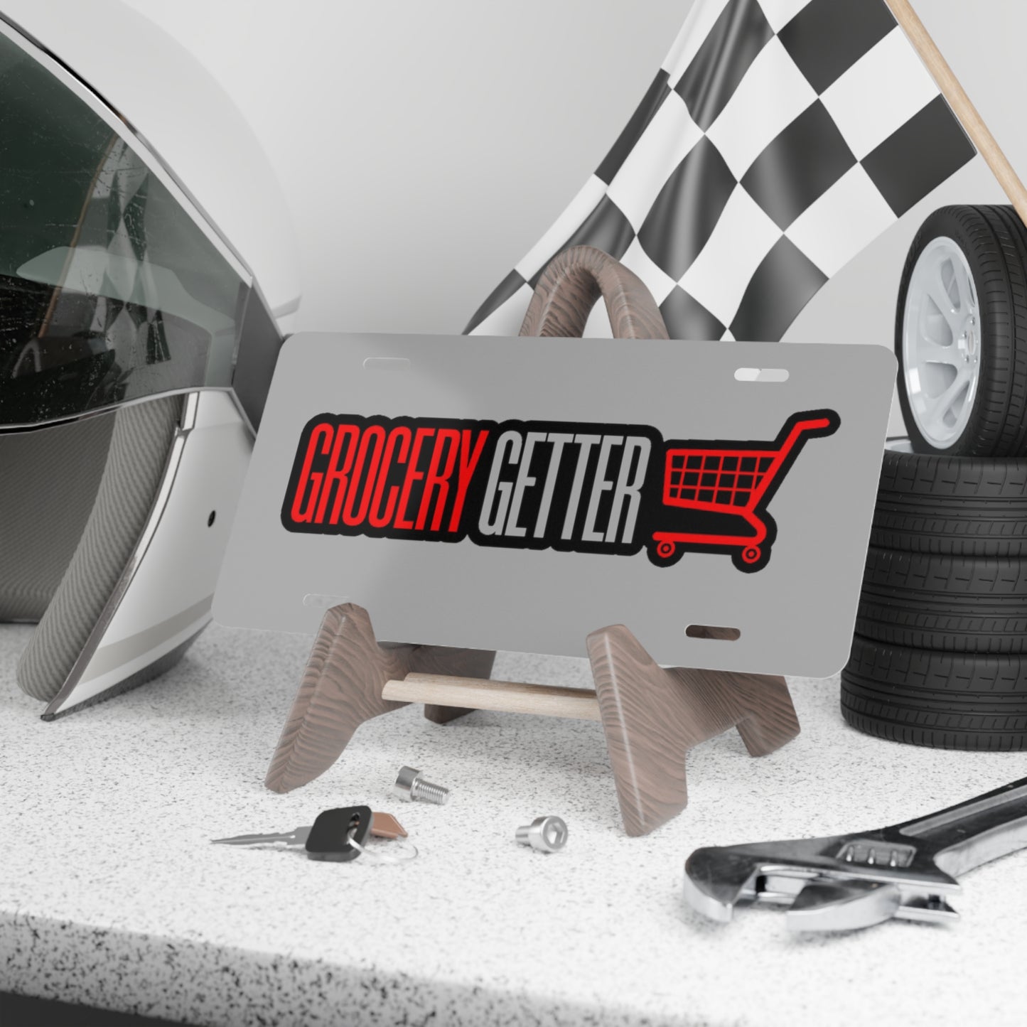 Grocery Getter 2.0 Grey Vanity Plate