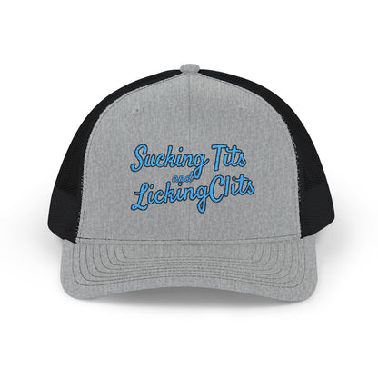 Sucking Ts and Licking Cs (Blue Thread) Richardson 112 Snapback Trucker Cap