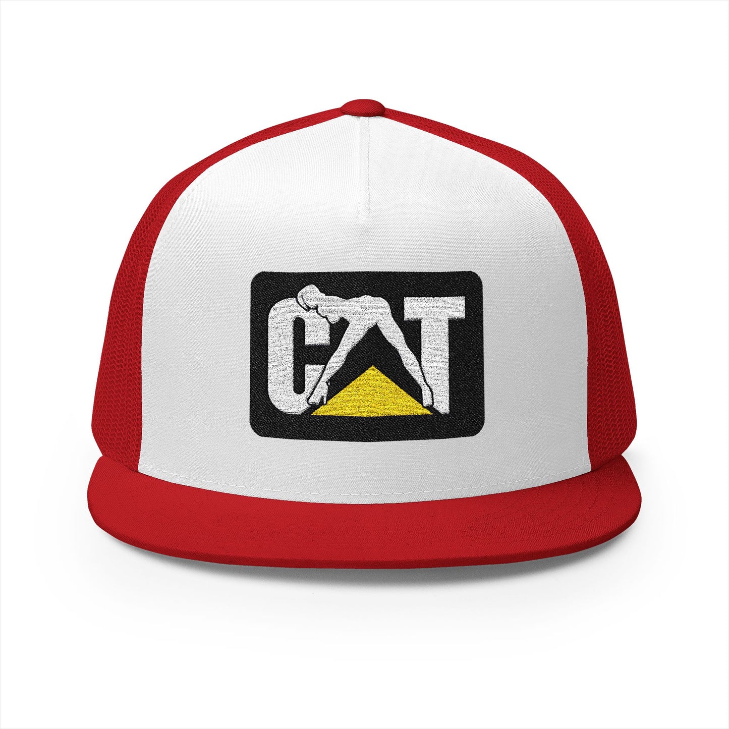 Cat Girl Embroidered 5 Panel Trucker Cap