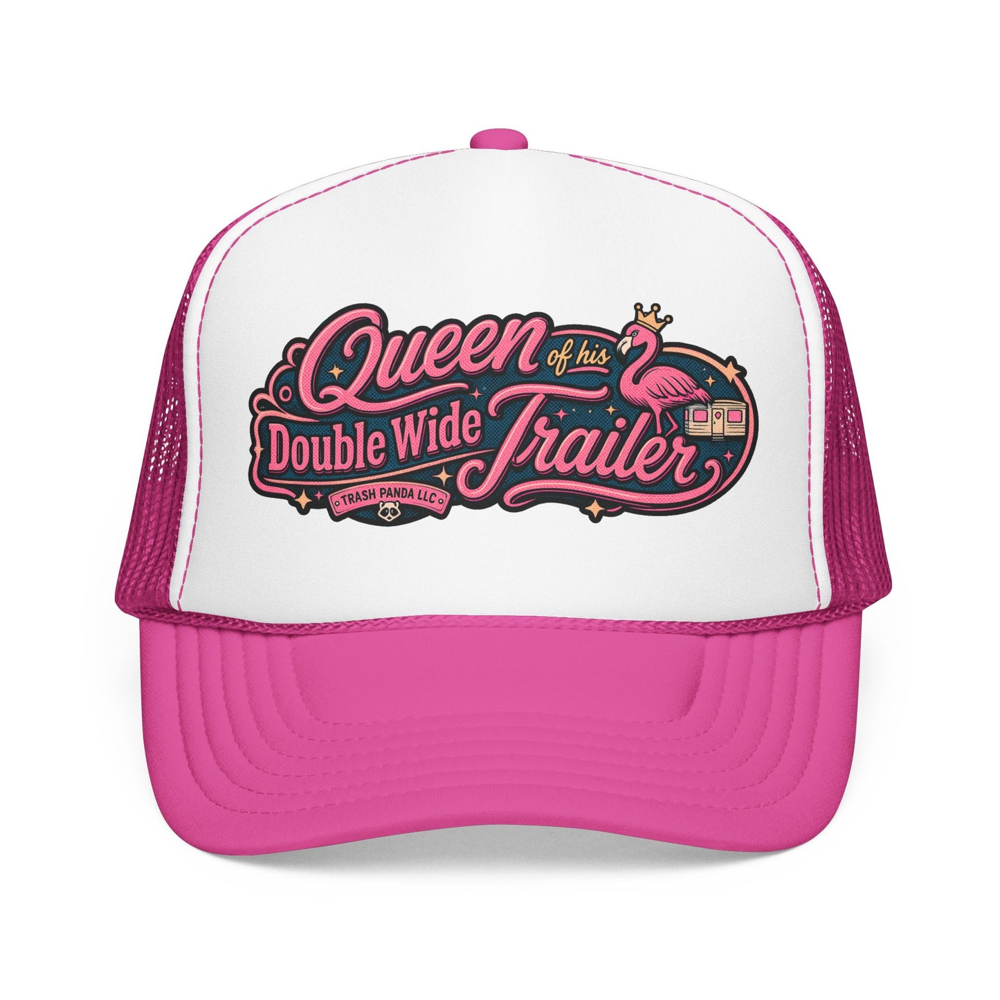 Queen Of His Trailer Foam Trucker Hat (Printed)
