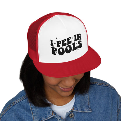 Pee In Pools 5 Panel Trucker Cap (Embroidery)