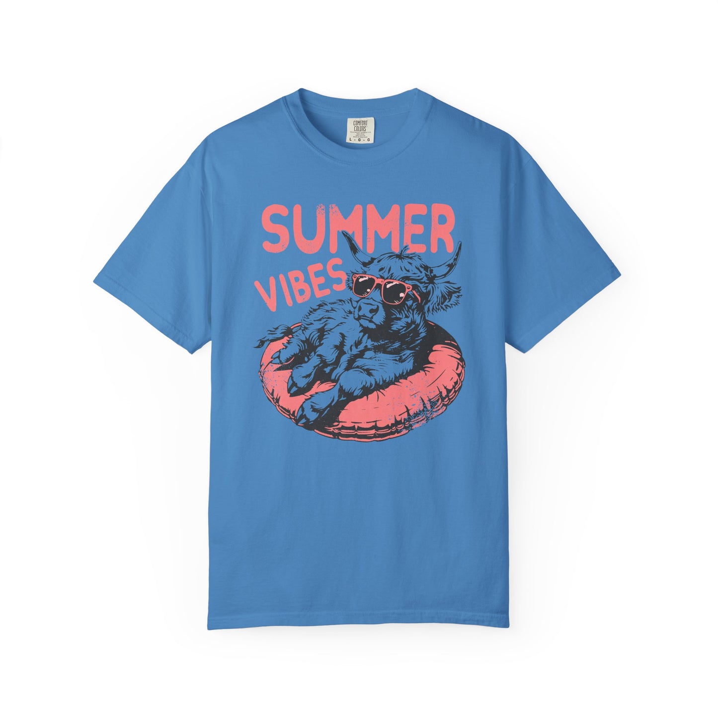 Summer Vibes Highland Cow Comfort Colors T-shirt
