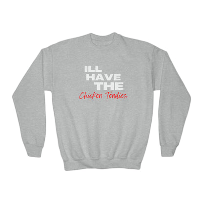 Chicken Tendies Youth Crewneck Sweatshirt