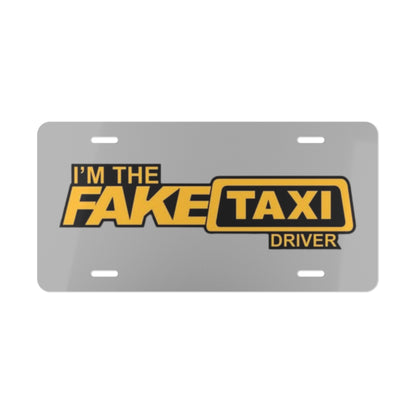 Fake Taxi Driver Grey Vanity Plate