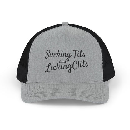 Sucking Ts and Licking Cs (Black Thread) Richardson 112 Snapback Trucker Cap