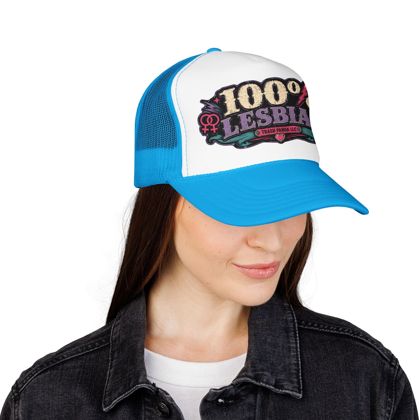 100% Lesbian Foam Trucker Hat (Printed)