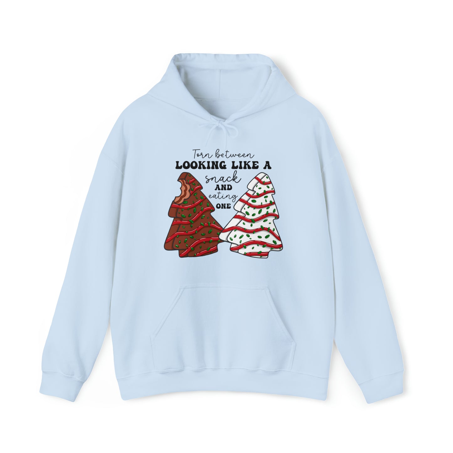 Looking Like A Snack Christmas Tree Cake Unisex Heavy Blend™ Hooded Sweatshirt