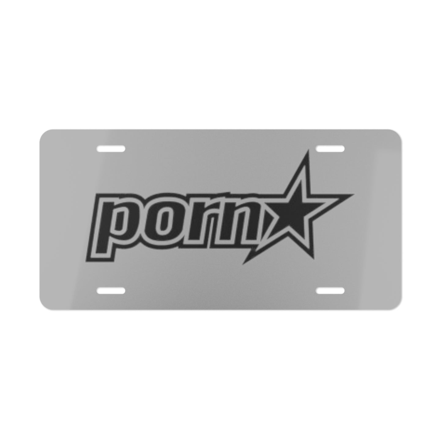 P*rn Star Grey Vanity Plate