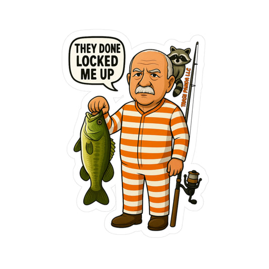 Locked Me Up Fishing Vinyl Decal