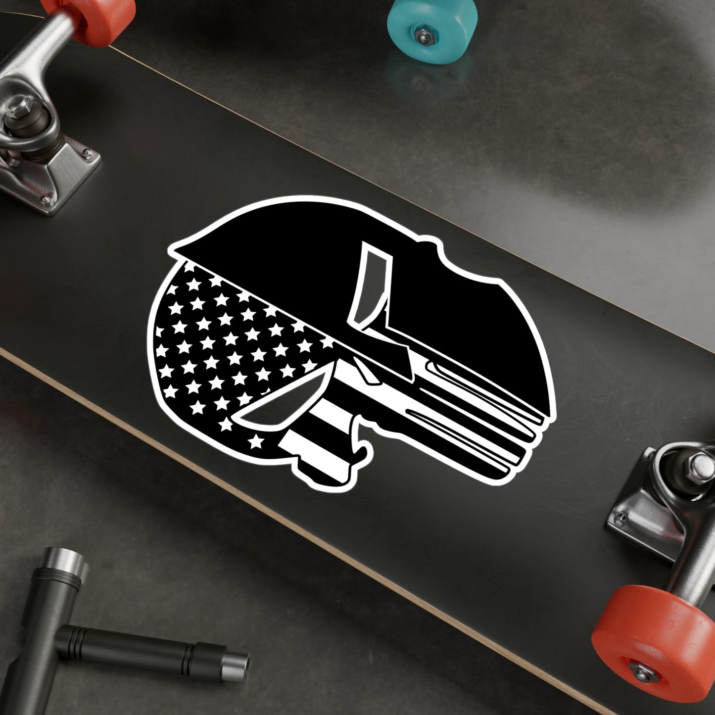 Punisher Spartan BW American Vinyl Decals