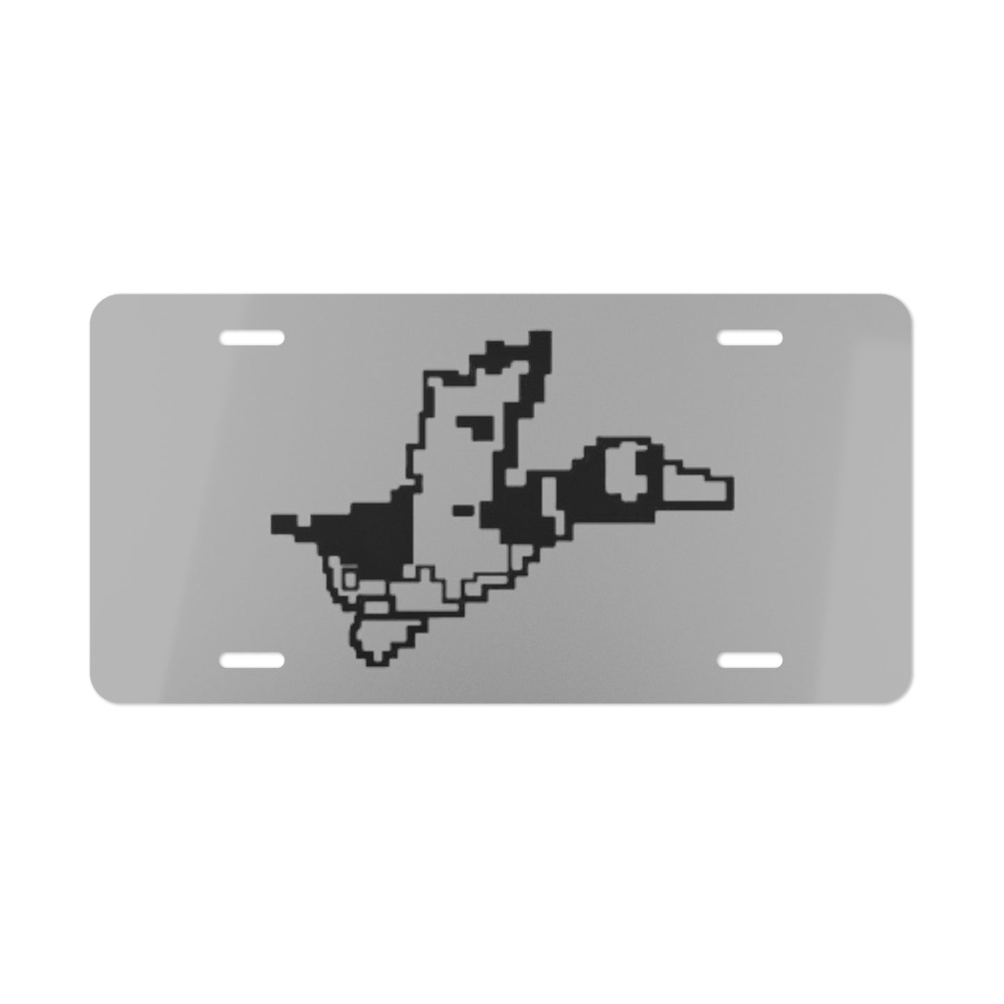 8-bit Duck Hunter Grey Vanity Plate