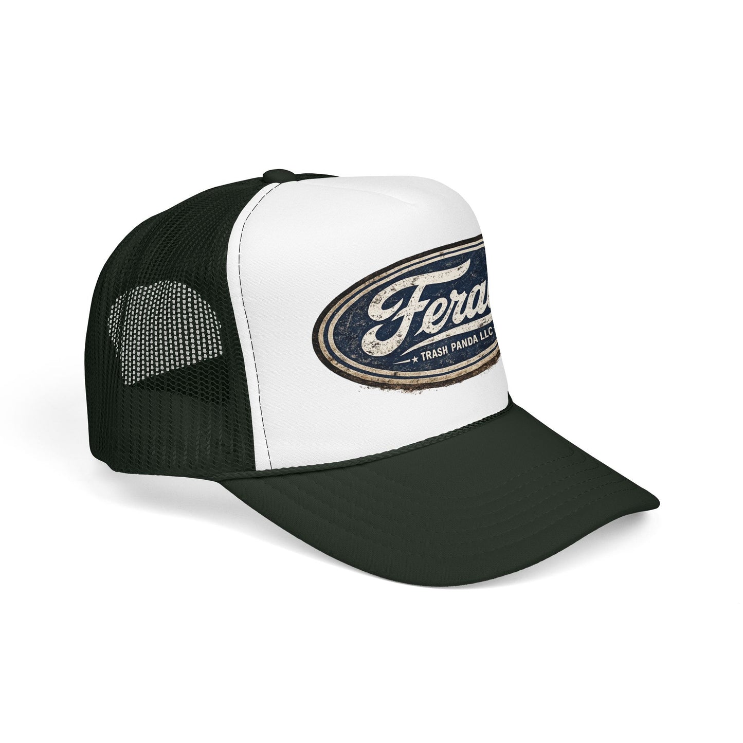 Feral Blue Oval Foam Trucker Hat (Printed)