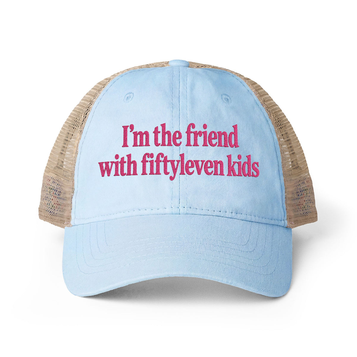 Fiftyleven Kids Women's Washed Mesh-Back Cap (Embroidery)