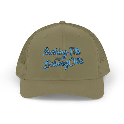 Sucking Ts and Licking Cs (Blue Thread) Richardson 112 Snapback Trucker Cap