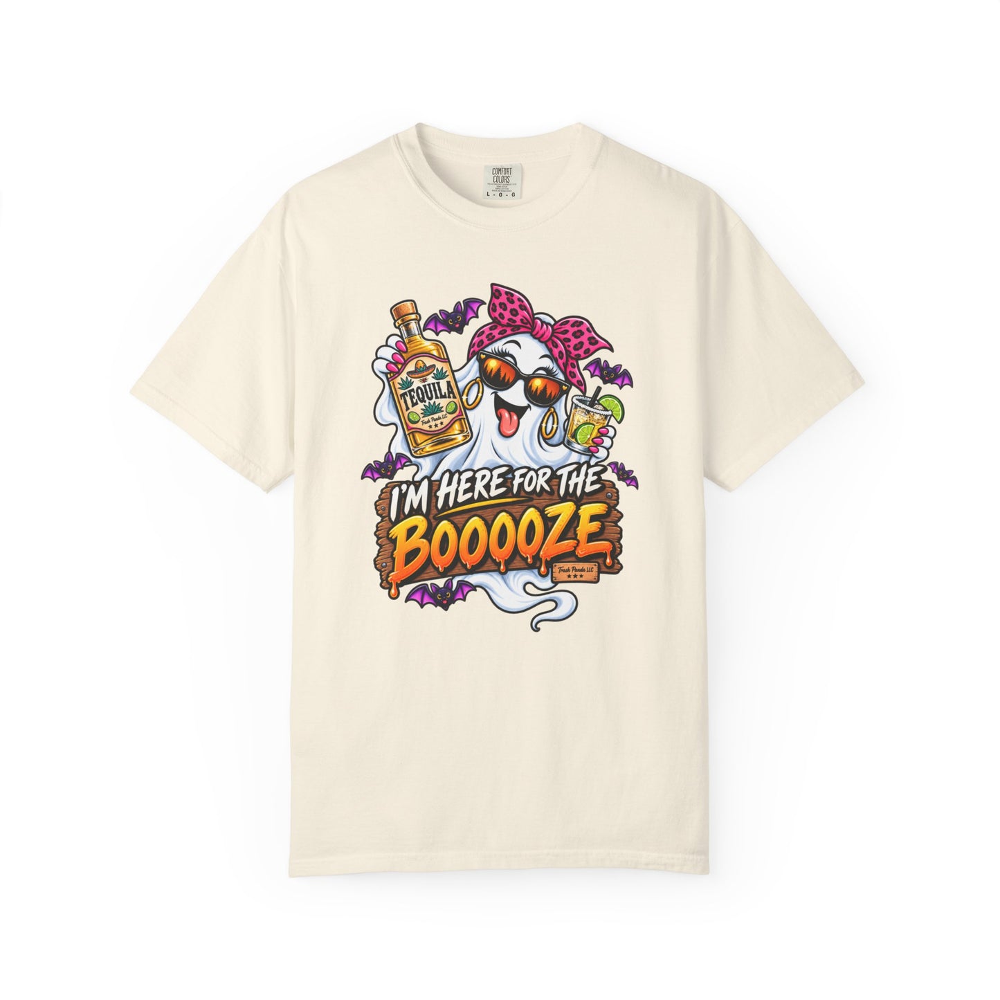 Here For The Booooze Tequila (Ladies) Comfort Colors T-shirt