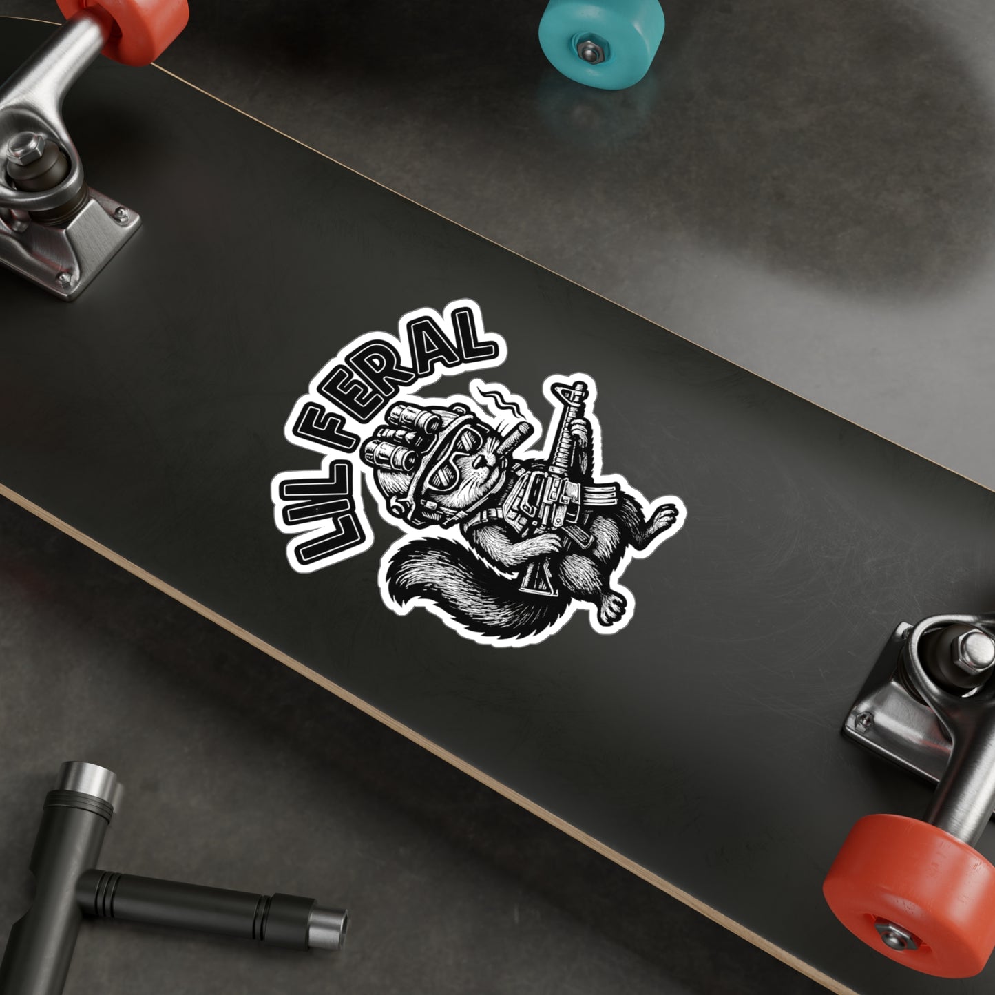 Lil Feral Squirrel Vinyl Decal