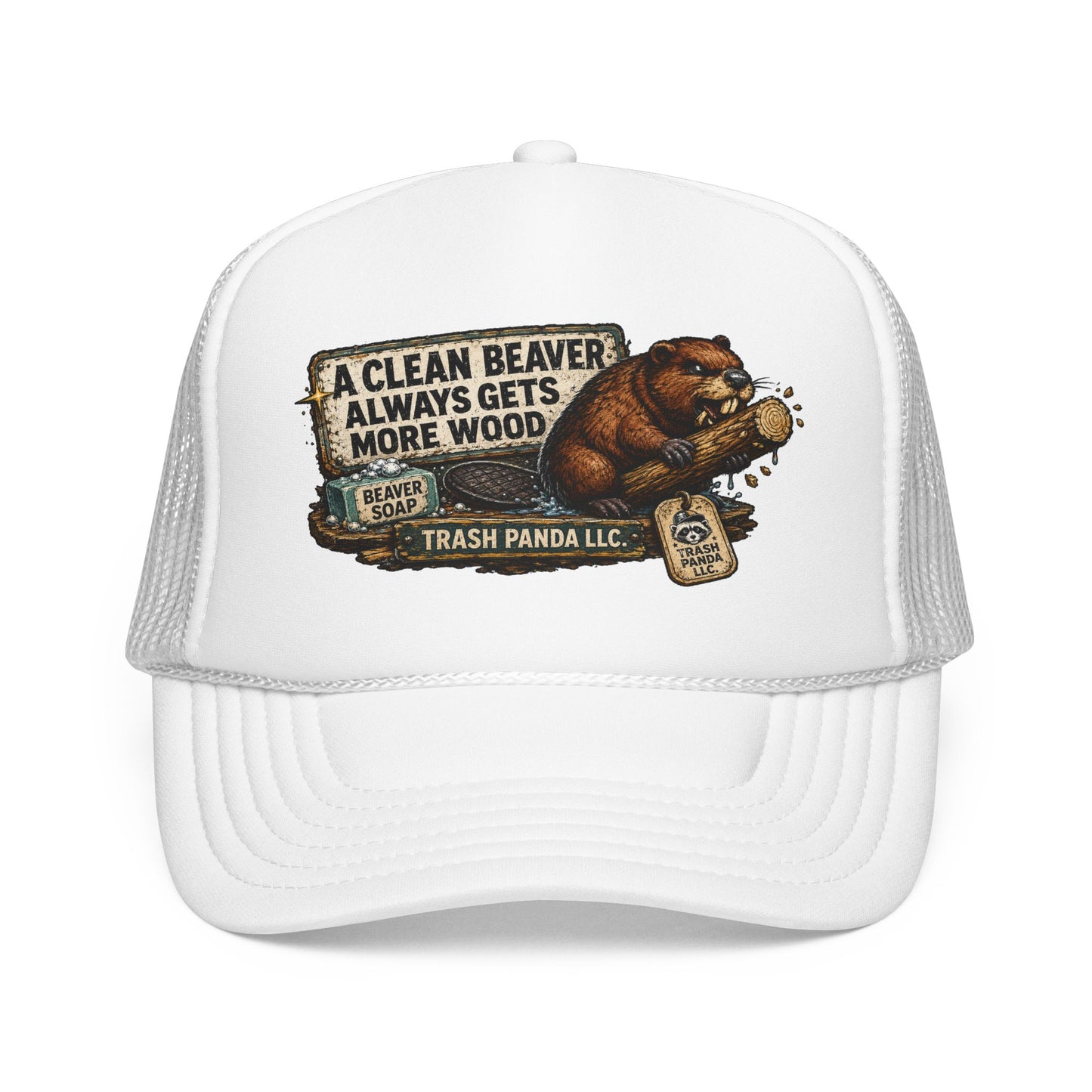 Clean Beaver Foam Trucker Hat (Printed)