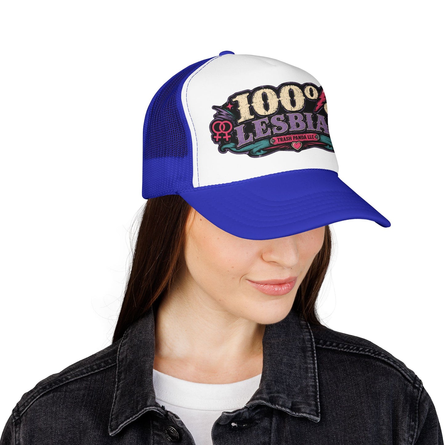 100% Lesbian Foam Trucker Hat (Printed)