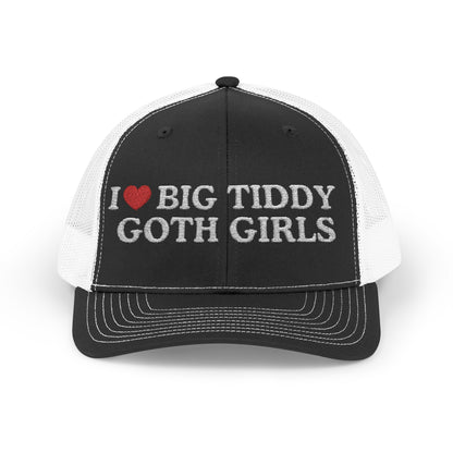 I Heart Big Tiddy Goth Girls Richardson 112 Snapback Trucker Cap