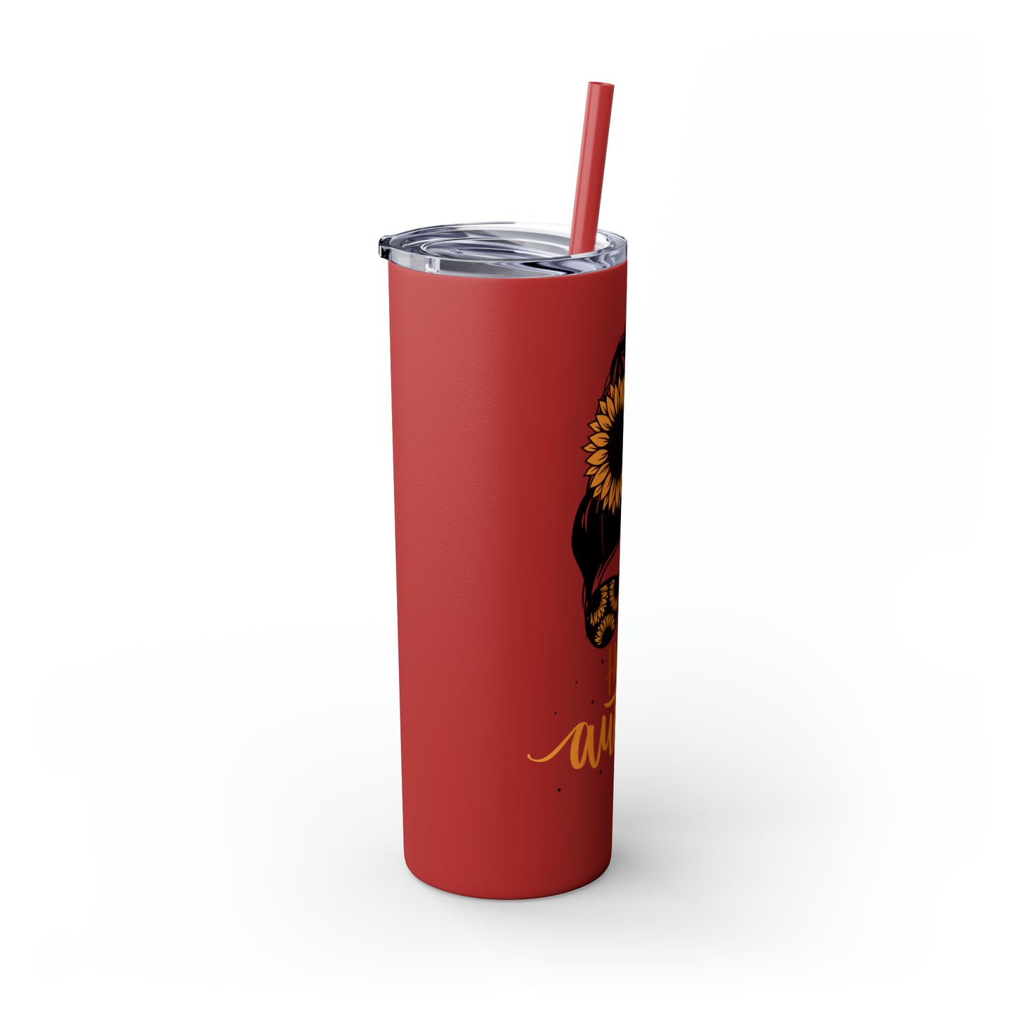 Hello Autumn Skinny Tumbler with Straw, 20oz