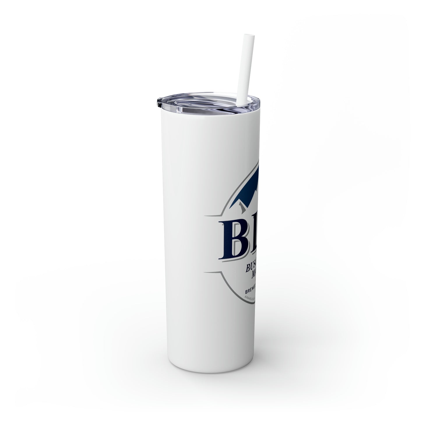 BLM Busch Logo Skinny Tumbler with Straw, 20oz