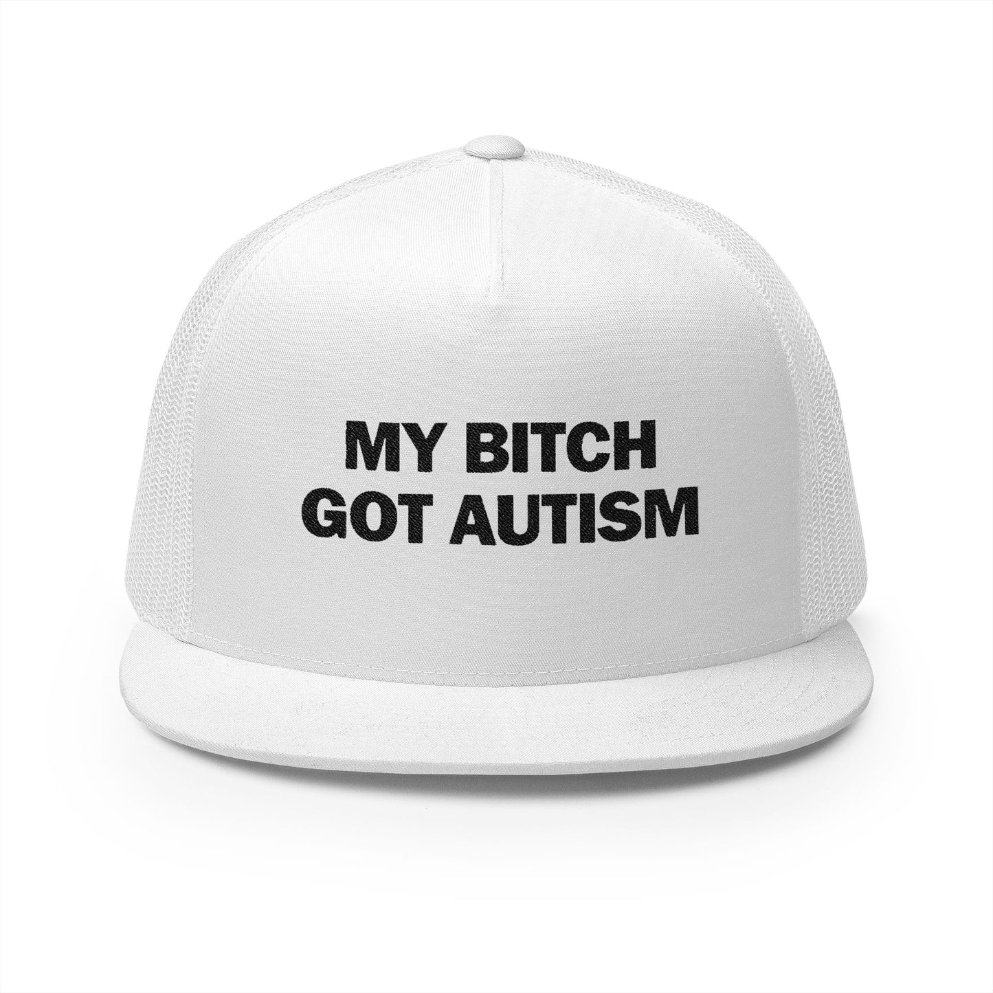 My B Got Autism 5 Panel Trucker Cap (Embroidery)