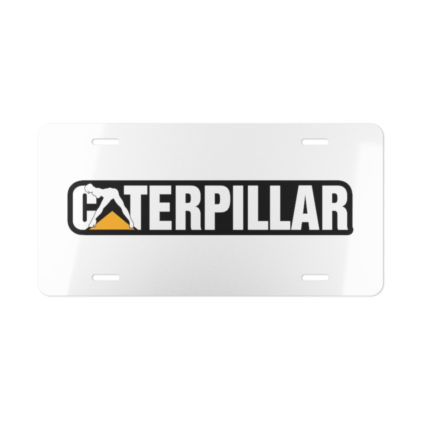 Caterpillar Girl White Vanity Plate