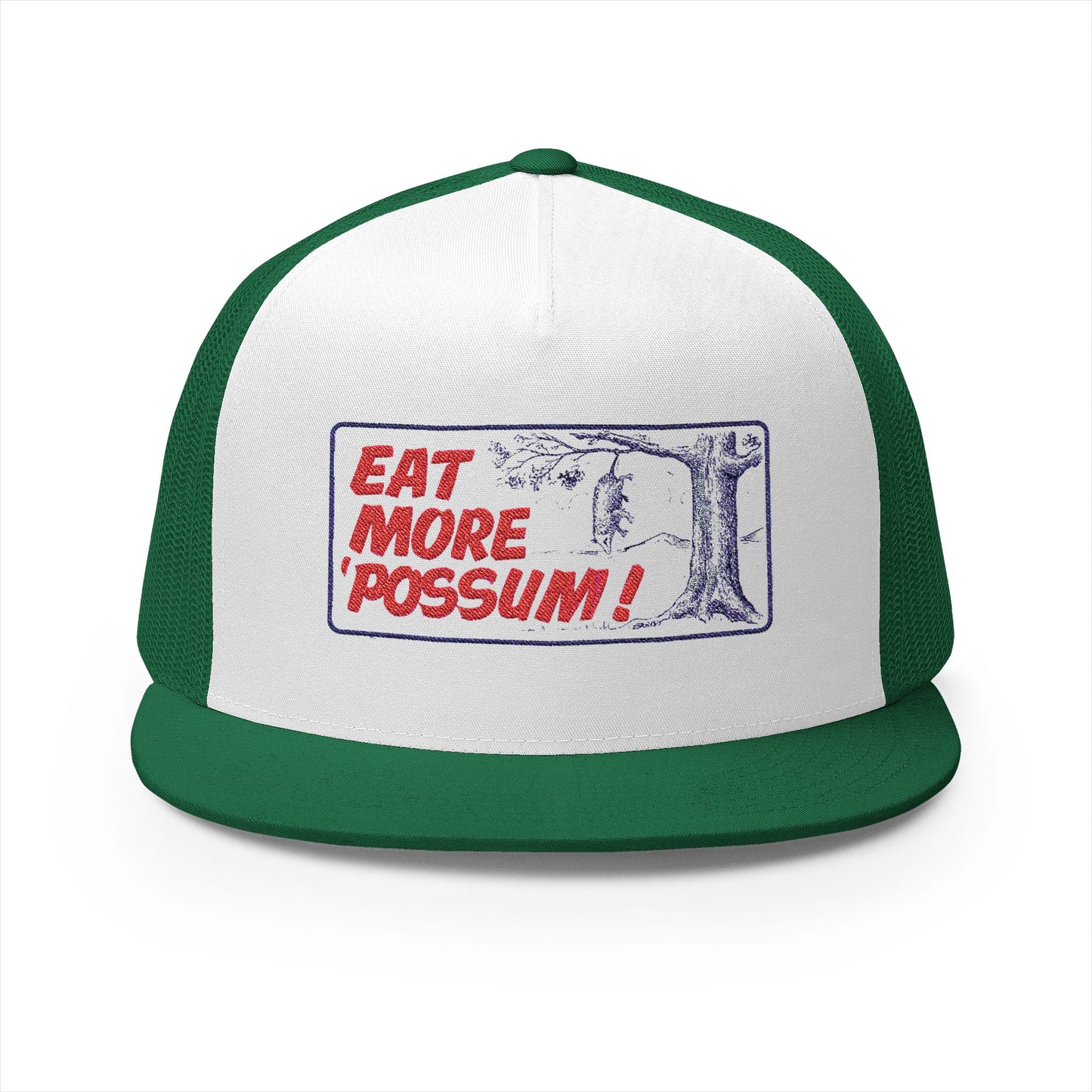 Eat More 'possum 5 Panel Trucker Cap (Embroidery)