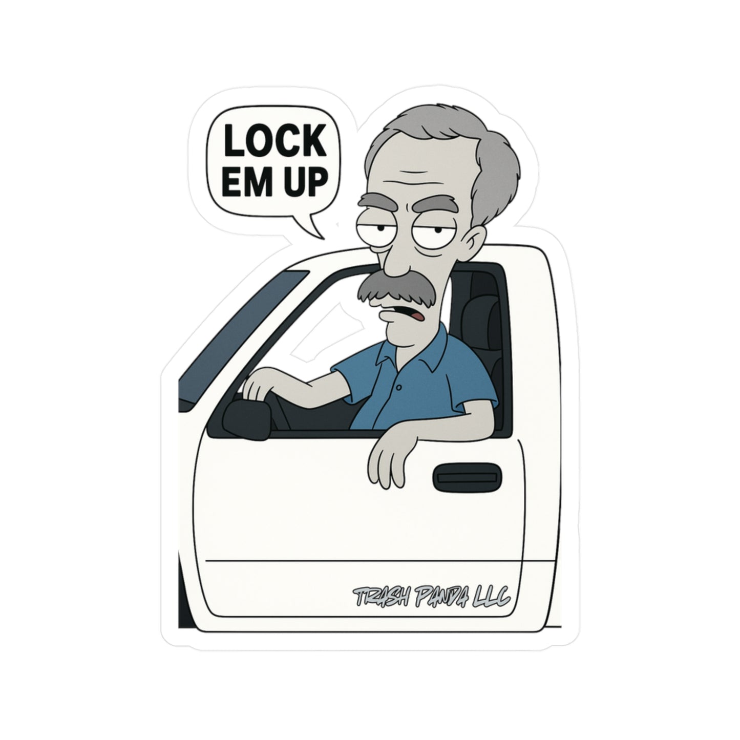 Lock Em Up American D Roger Vinyl Decals