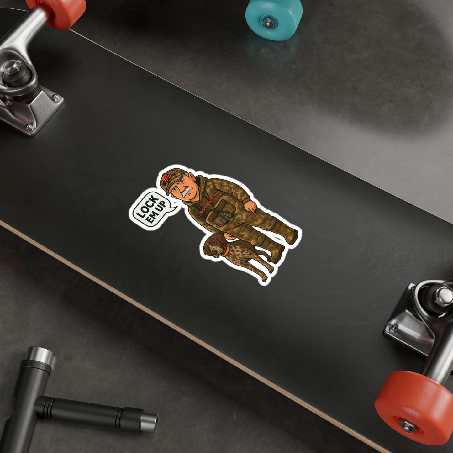 Lock Em Up Hunting Dog Kiss-Cut Vinyl Decals