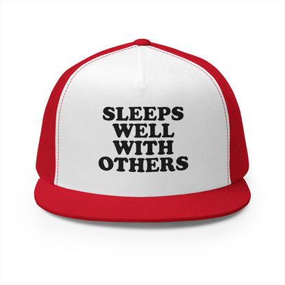 Sleeps Well With Others Panel Trucker Cap (Embroidery)